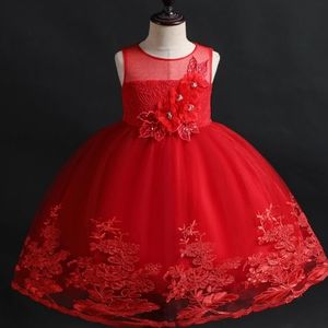  Girls 3D Appliques Wedding Party Dress